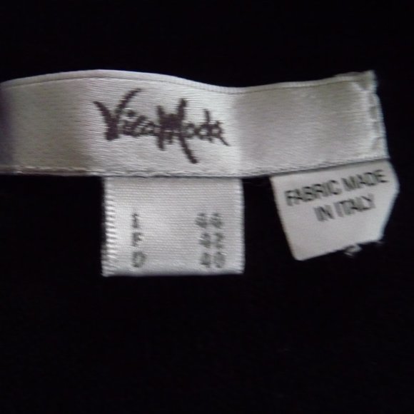 BALLA VALENTINA ITALIAN merino wool viscose multicolor artsy high neck blouse M - Picture 5 of 6